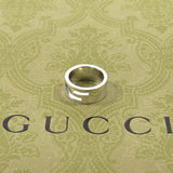 GUCCI Ring Branded Cutout G Silver925 #8.5(JP Size) Silver Women Used