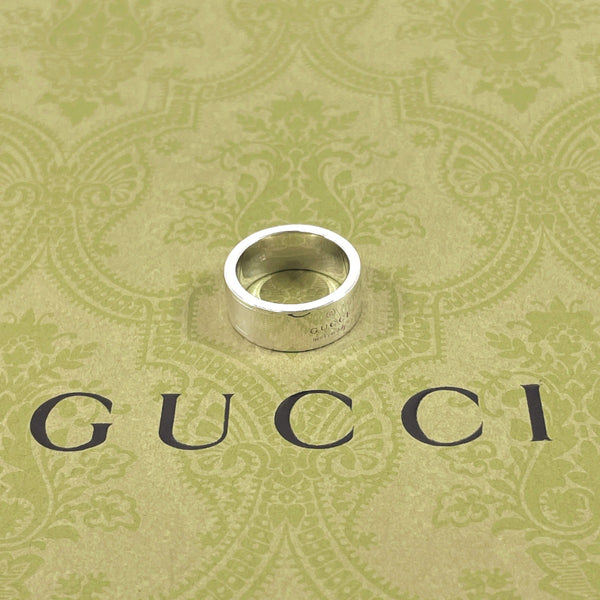 GUCCI Ring logo Silver925 #11(JP Size) Silver Women Used