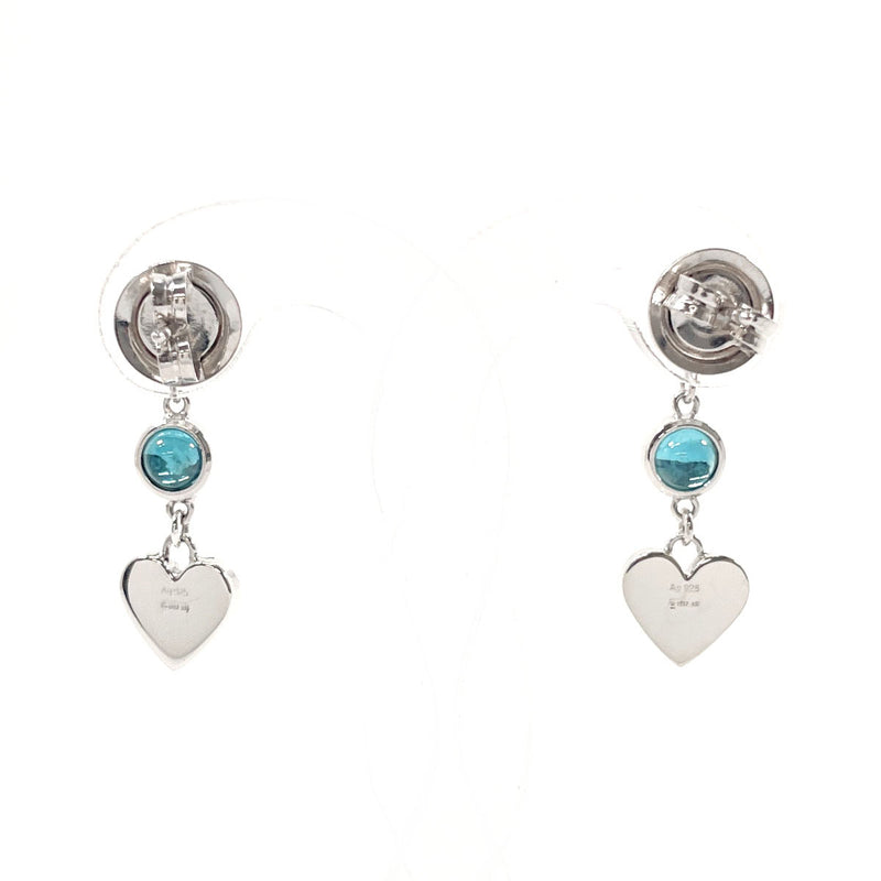 GUCCI earring heart Silver925/Blue Topaz Silver Women Used