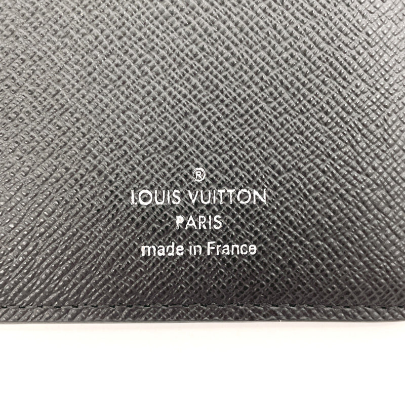 LOUIS VUITTON purse N62665 Portefeuille Braza Damier Grafitto Canvas Black mens Used