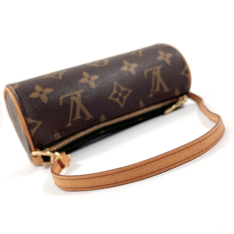 LOUIS VUITTON Pouch Papillon accessory pouch Monogram canvas/Leather Brown Women Used
