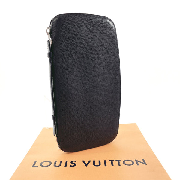 LOUIS VUITTON purse M30652 Organizer Atoll Taiga Black Black mens Used