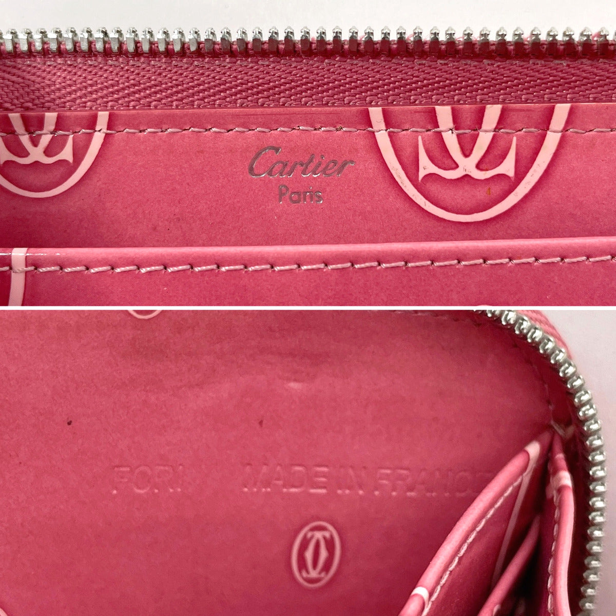 CARTIER purse L3001255 happy Birthday Zip Around Patent leather pink W –  JP-BRANDS.com