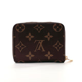 LOUIS VUITTON coin purse M60067 zip around purse Monogram canvas Brown unisex Used