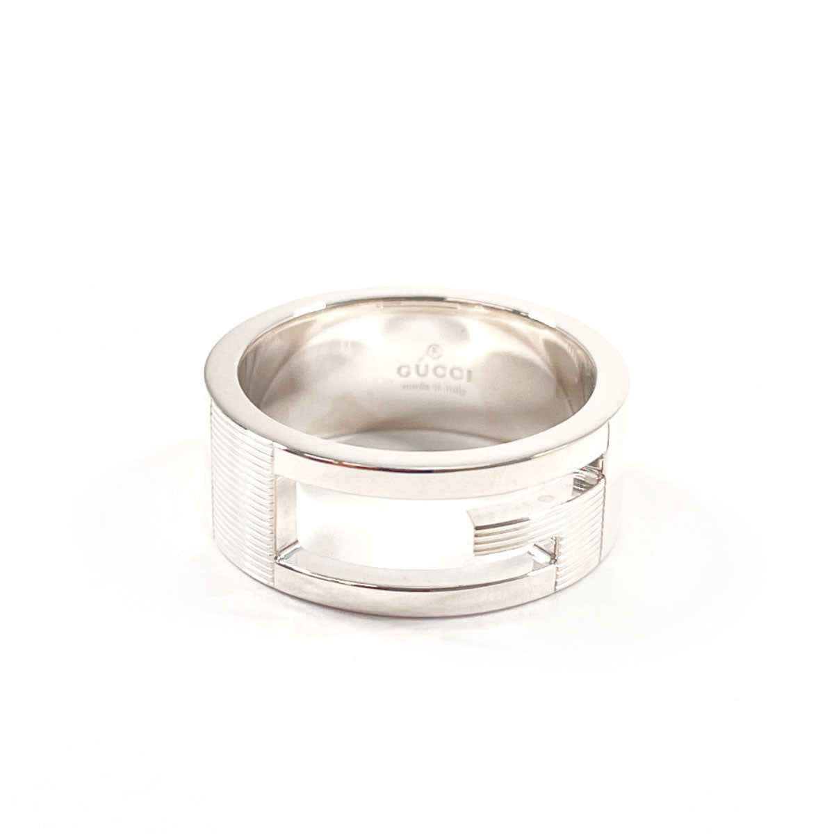 GUCCI Ring Branded Cutout G Silver925 #US 6 3/4 Silver Women
