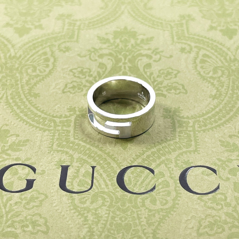 GUCCI Ring Branded Cutout G Silver925 #14(JP Size) Silver Women Used