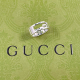 GUCCI Ring Branded Cutout G Silver925 #US 6 3/4 Silver unisex Second hand