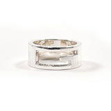 GUCCI Ring Branded Cutout G Silver925 #US 5 Silver Women Second hand