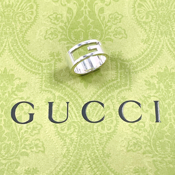 GUCCI Ring Branded Cutout G Silver925 #US 5 Silver Women Second hand