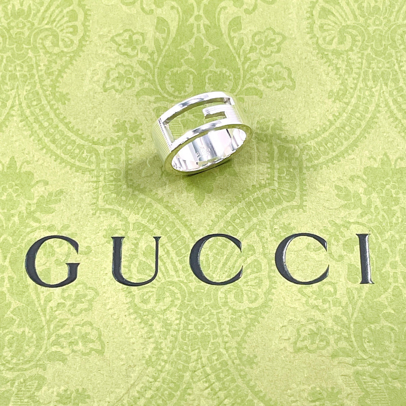 GUCCI Ring Branded Cutout G Silver925 #US 5 Silver Women Second hand
