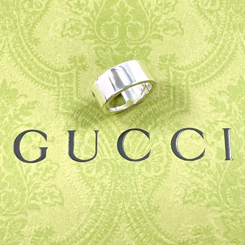GUCCI Ring Branded Cutout G Silver925 #US 5 Silver Women Second hand