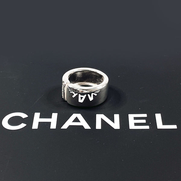 CHANEL Ring logo Silver925 #14.5(JP Size) Silver Women Used