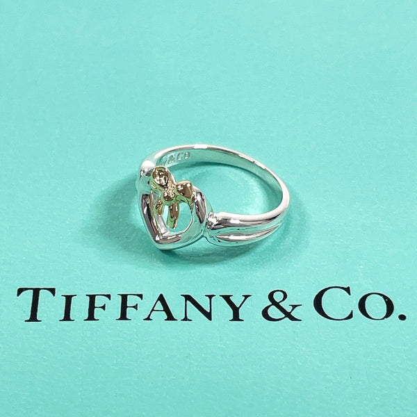 TIFFANY&Co. Ring Heart ribbon Silver925/K18 yellow gold #9.5(JP Size) Silver Silver Women Used