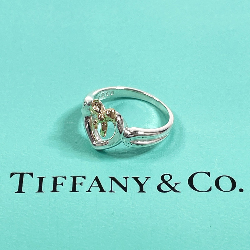 TIFFANY&Co. Ring Heart ribbon Silver925/K18 yellow gold #9.5(JP Size) Silver Silver Women Used