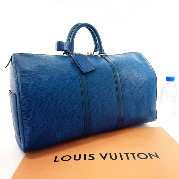 LOUIS VUITTON Boston bag M42965 Keepall 50 Epi Leather blue blue unisex Used