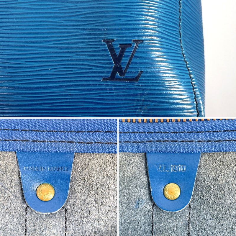 LOUIS VUITTON Boston bag M42965 Keepall 50 Epi Leather blue blue unisex Used