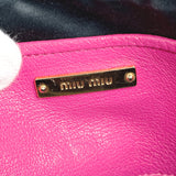 MIU MIU Shoulder Bag leather pink Women Used