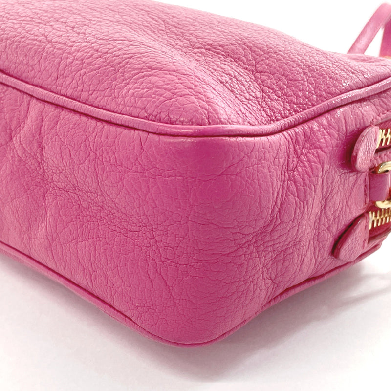 MIU MIU Shoulder Bag leather pink Women Used