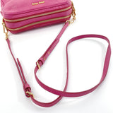 MIU MIU Shoulder Bag leather pink Women Used