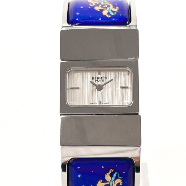 HERMES Watches LO1.210 Location Bangle watch Stainless Steel/Pottery Silver Silver Women Used