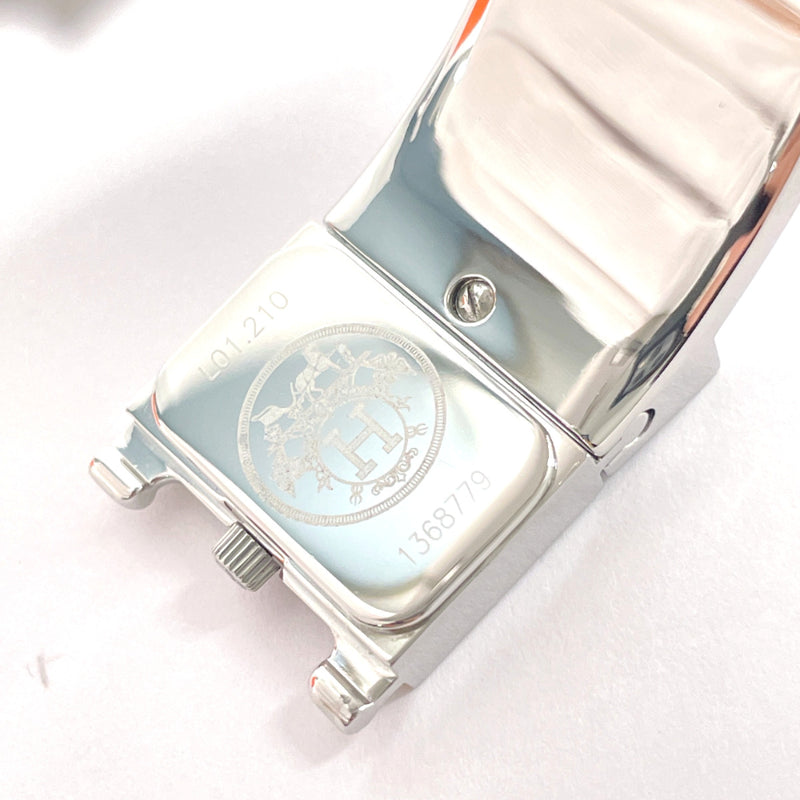 HERMES Watches LO1.210 Location Bangle watch Stainless Steel/Pottery Silver Silver Women Used