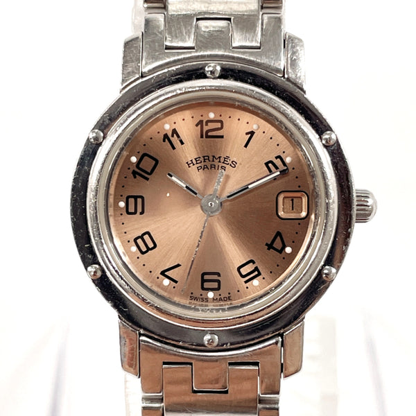 HERMES Watches CL4.210 Clipper Stainless Steel/Stainless Steel Silver Silver Women Used