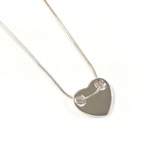 TIFFANY & CO. Necklace Heart plate Sterling Silver 925 Women vintage
