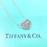 TIFFANY & CO. Necklace Heart plate Sterling Silver 925 Women vintage