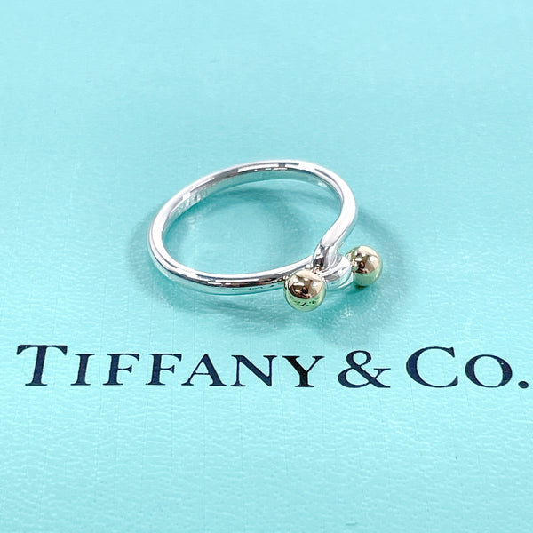 TIFFANY&Co. Ring Hook & Eye Love knot Silver925/K18 yellow gold #14(JP Size) Silver Silver Women Used