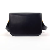 CELINE Shoulder Bag Carriage hardware vintage leather Black Women Used