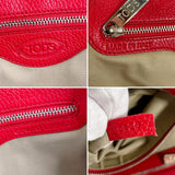 TOD’S Tote Bag leather Red Women Used