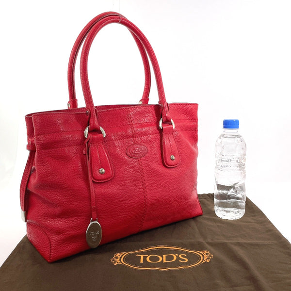 TOD’S Tote Bag leather Red Women Used