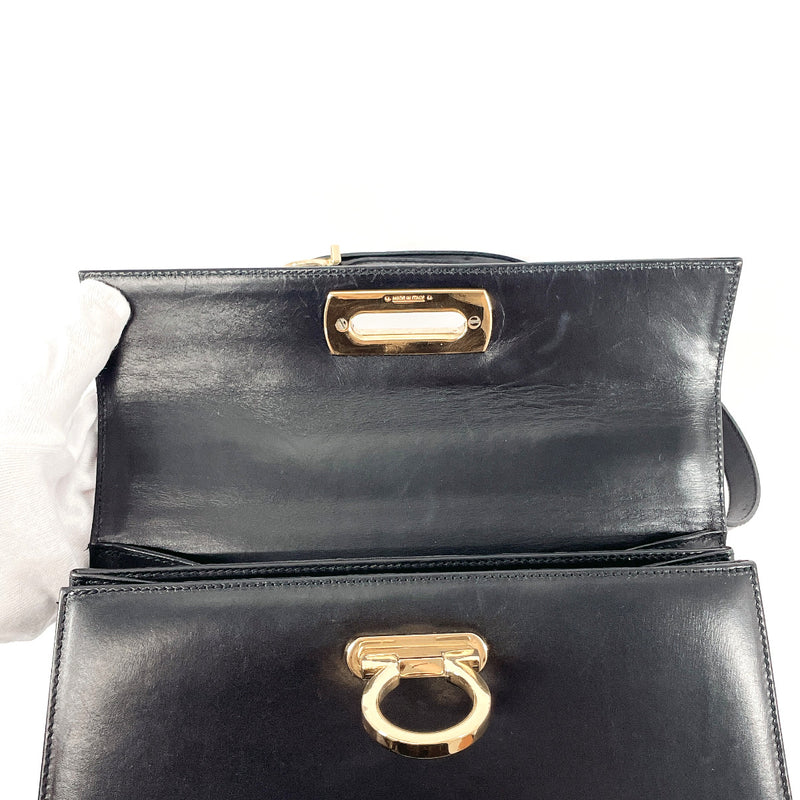 Salvatore Ferragamo Handbag EA-212181 Gancini 2WAY leather Black Women Used