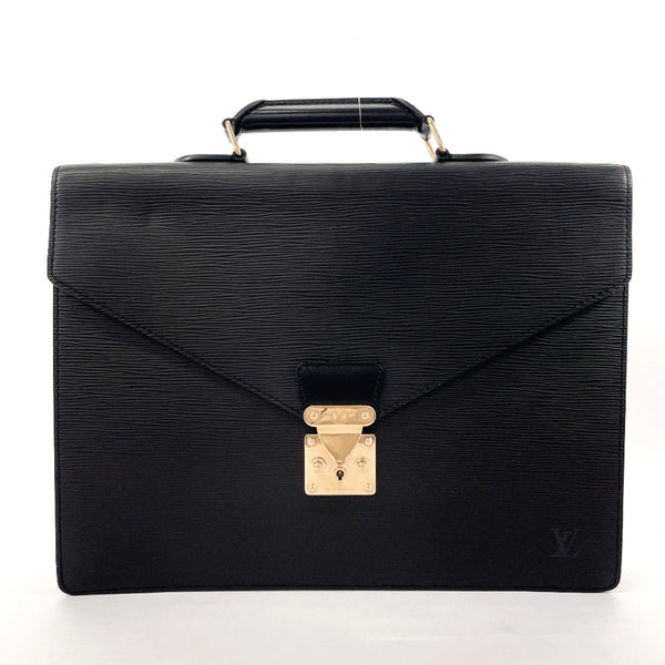 LOUIS VUITTON Business bag M54412 Cerviet ambassador Epi Leather Black mens Used