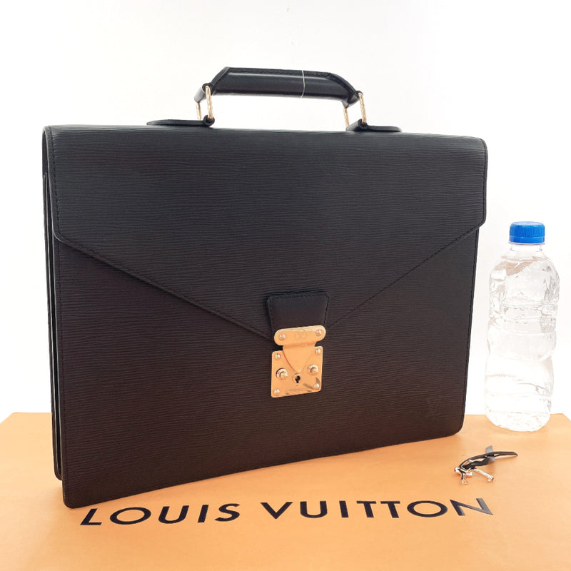 LOUIS VUITTON Business bag M54412 Cerviet ambassador Epi Leather Black mens Used