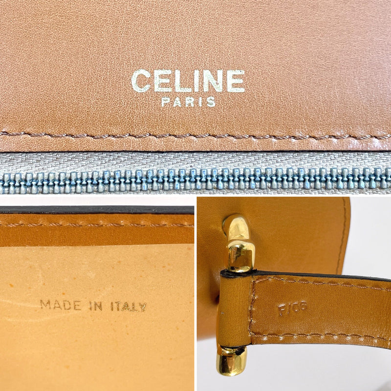 CELINE Handbag vintage leather Camel Women Used