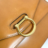 CELINE Handbag vintage leather Camel Women Used