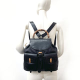 GUCCI Backpack Daypack 003・58・0016 Bamboo leather Black Women Used