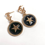 CHANEL earring COCO Mark Star Swing metal/Synthetic resin gold gold Women Used