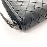 BOTTEGAVENETA purse Intrecciato Zip Around leather Black mens Used