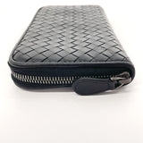 BOTTEGAVENETA purse Intrecciato Zip Around leather Black mens Used