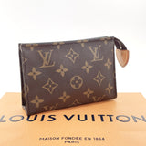 LOUIS VUITTON Pouch M47546 Posh Toilette 15 Monogram canvas Brown unisex Used