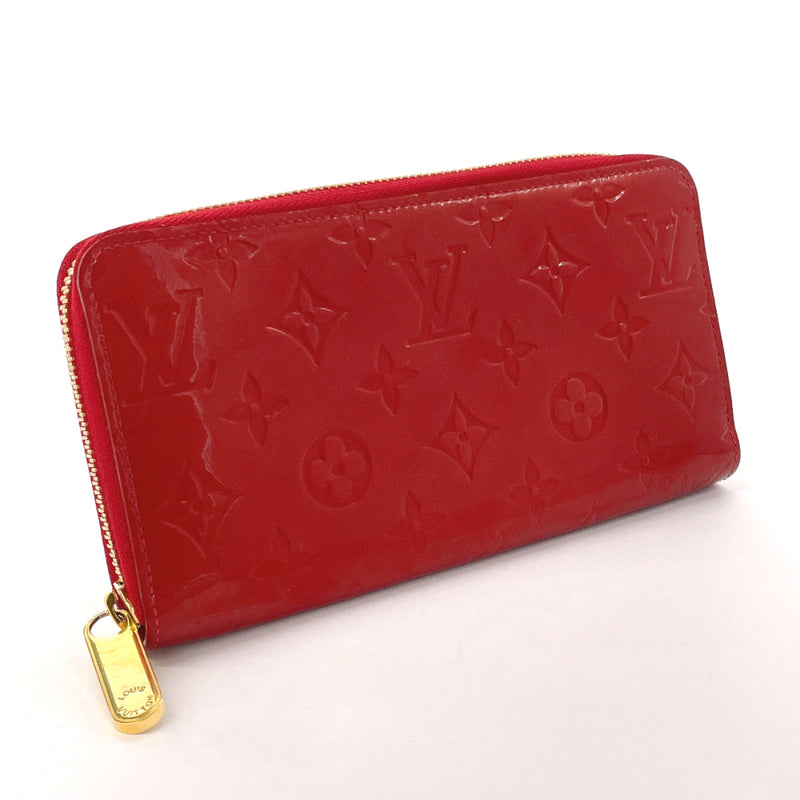 LOUIS VUITTON purse M91981 Zippy wallet Monogram Vernis Red Women Used