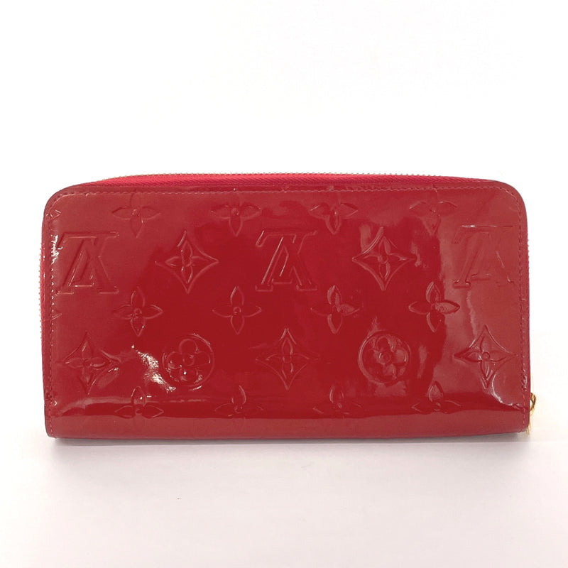 LOUIS VUITTON purse M91981 Zippy wallet Monogram Vernis Red Women Used