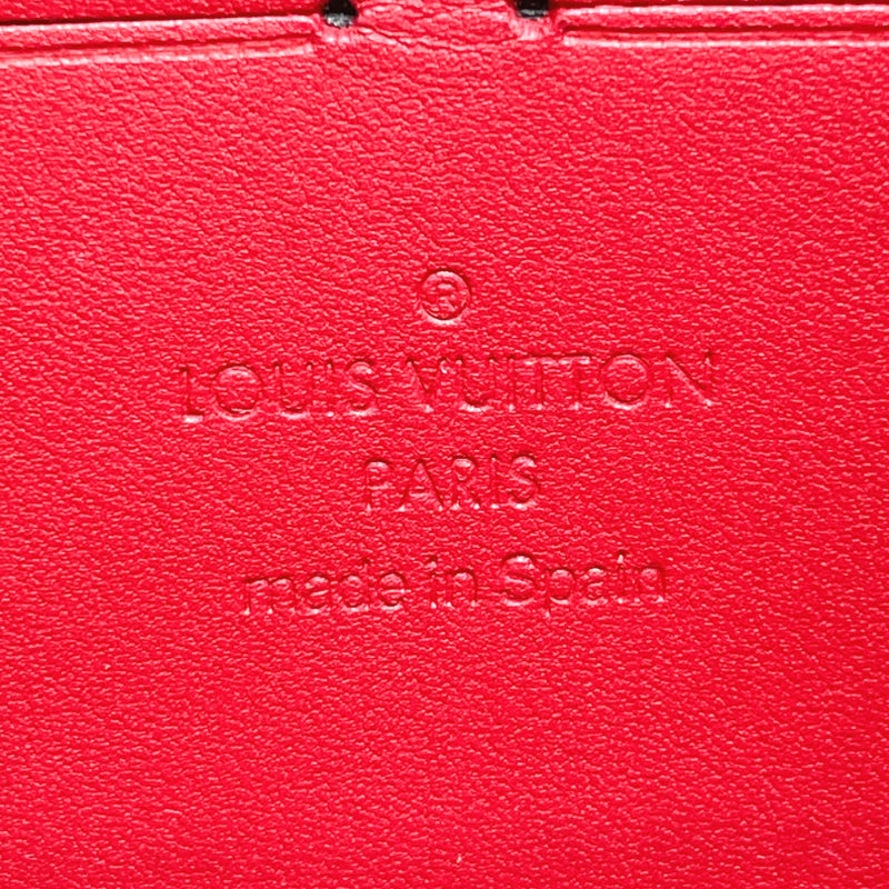 LOUIS VUITTON purse M91981 Zippy wallet Monogram Vernis Red Women Used