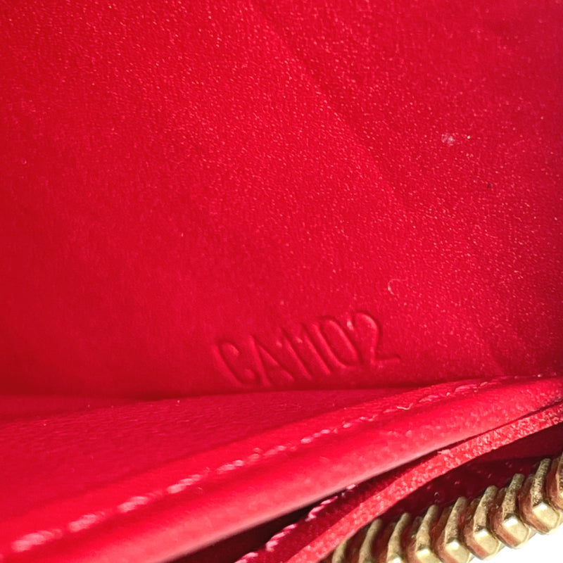 LOUIS VUITTON purse M91981 Zippy wallet Monogram Vernis Red Women Used