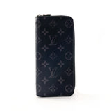 LOUIS VUITTON purse M62295 Zippy Wallet Vertical Monogram Eclipse Black mens Used