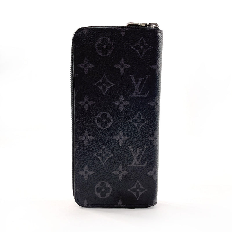 LOUIS VUITTON purse M62295 Zippy Wallet Vertical Monogram Eclipse Black mens Used