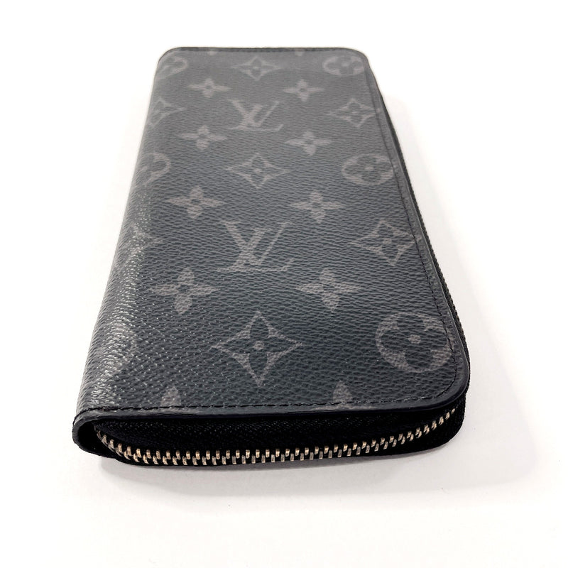 LOUIS VUITTON purse M62295 Zippy Wallet Vertical Monogram Eclipse Black mens Used