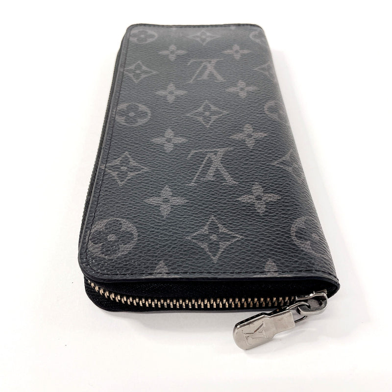 LOUIS VUITTON purse M62295 Zippy Wallet Vertical Monogram Eclipse Black mens Used